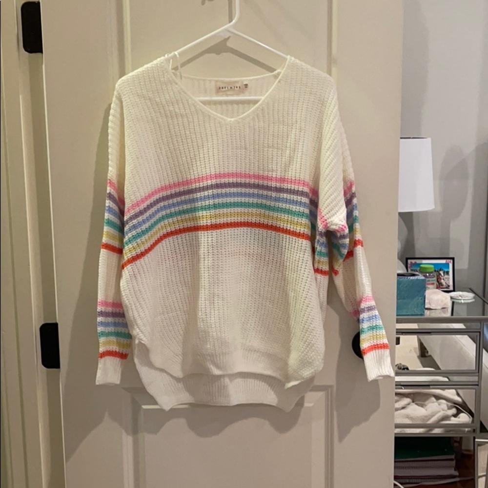 Rainbow striped sweater